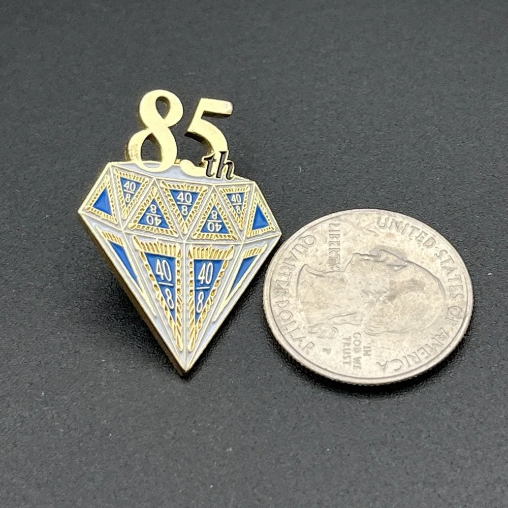 Forty & Eight American Legion 85th Anniversary‎ Diamond Veterans Lapel Hat Pin